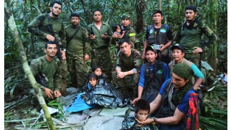 4 children survived a plane crash and 40 days alone in the Amazon jungle. The youngest is a baby