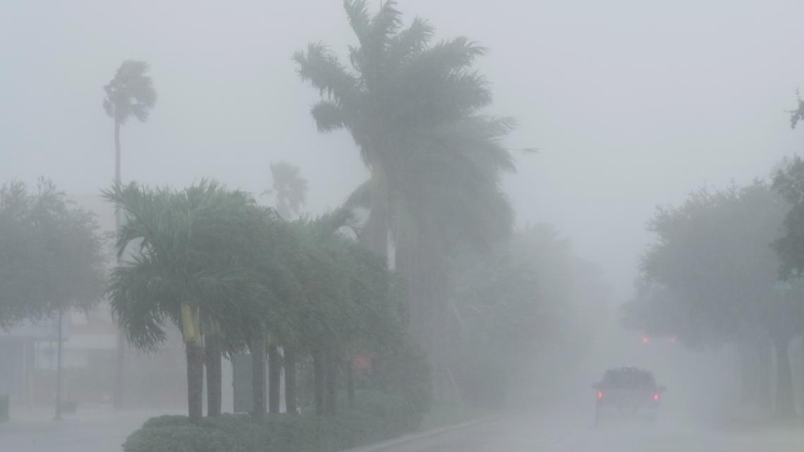 Milton drops to a Category 3 but grows in size as it begins to batter