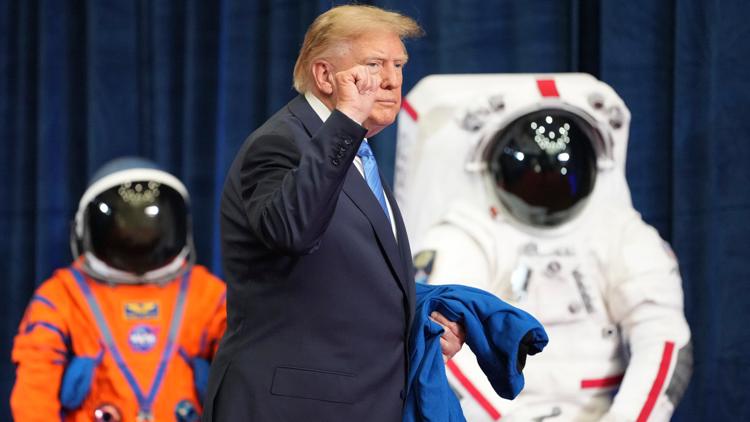 What did the Artemis II crew give to President Trump?
