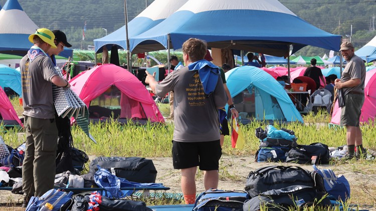 Thousands of boy scouts being evacuated from site of world jamboree in South Korea Thousands of boy scouts being evacuated from site of world jamboree in South Korea