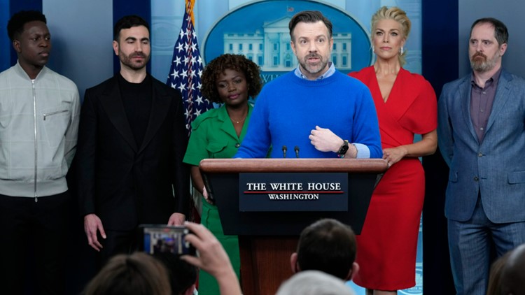 'Ted Lasso' visits White House, promotes mental health care
