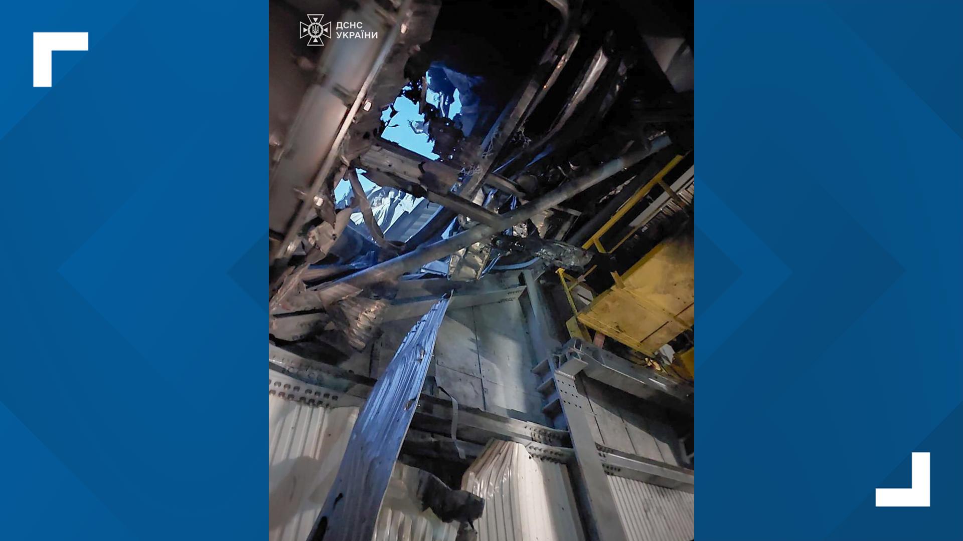 Ukraine’s president says a Russian drone with a high-explosive warhead struck the protective shell of Chernobyl nuclear reactor.