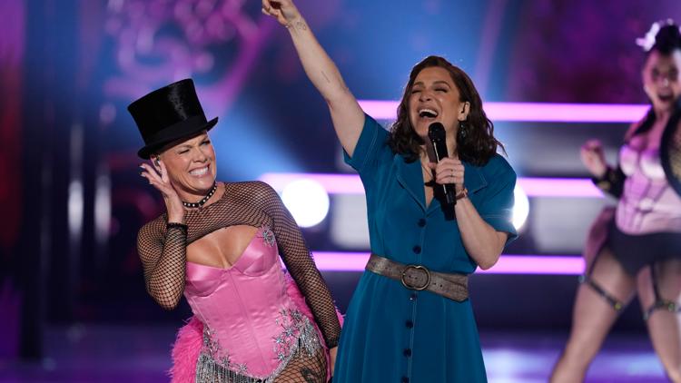 The Tony Awards kick off with a big, Pink-led opening number and a win for John Lithgow