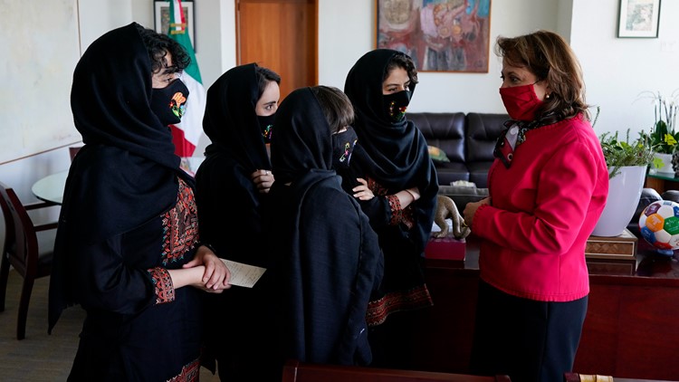 Female Afghan robotics team hopes to work for country Female Afghan robotics team hopes to work for country