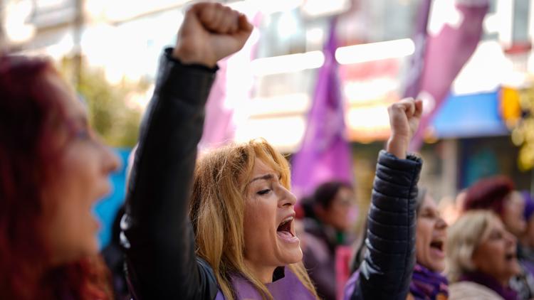 Protesters on International Women's Day demand equal rights, end to discrimination, sexual violence