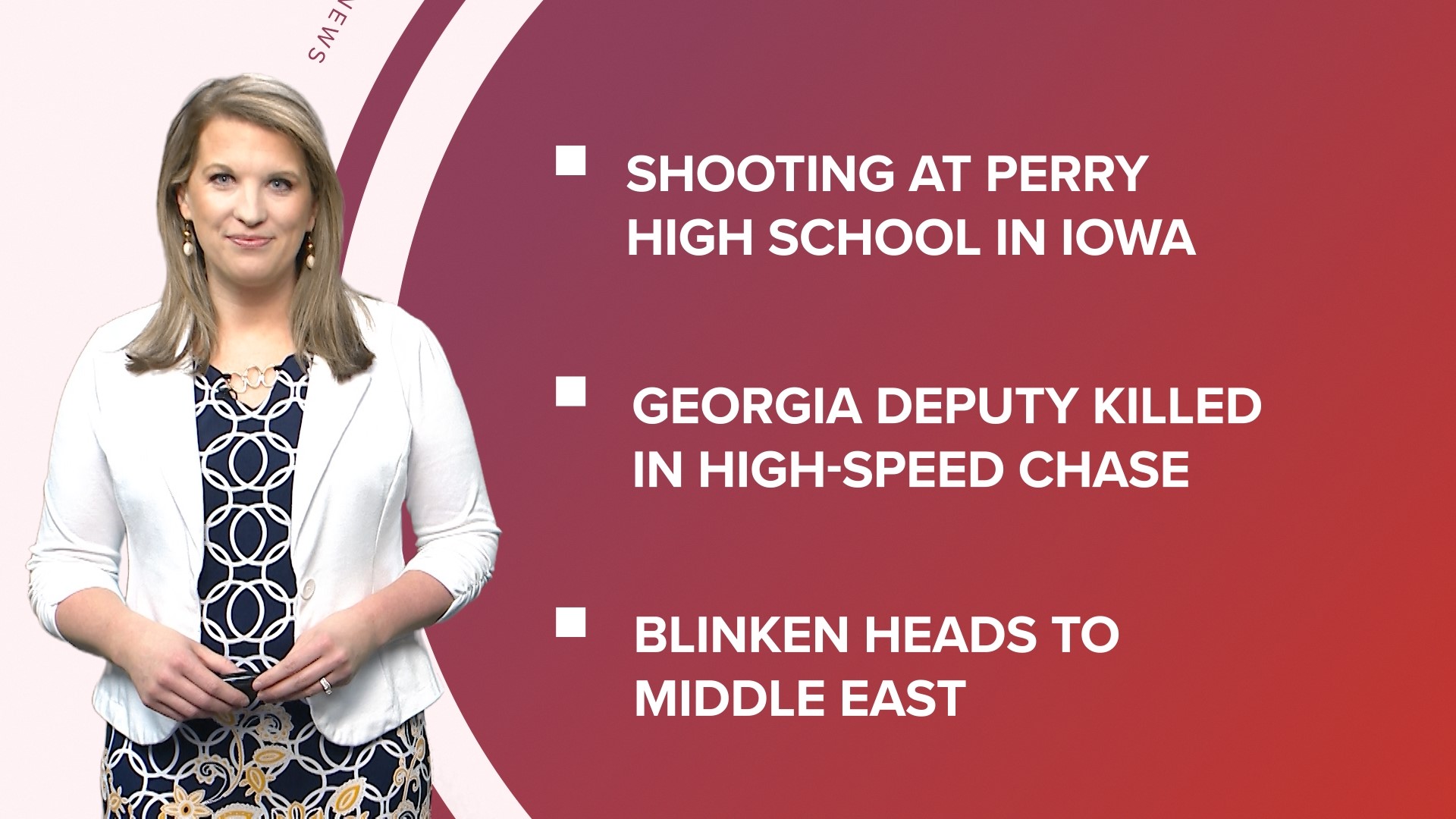 A look at what is happening in the news from the aftermath of a deadly school shooting in Iowa to preparing for the Iowa caucuses and a teen "beats" the game Tetris.