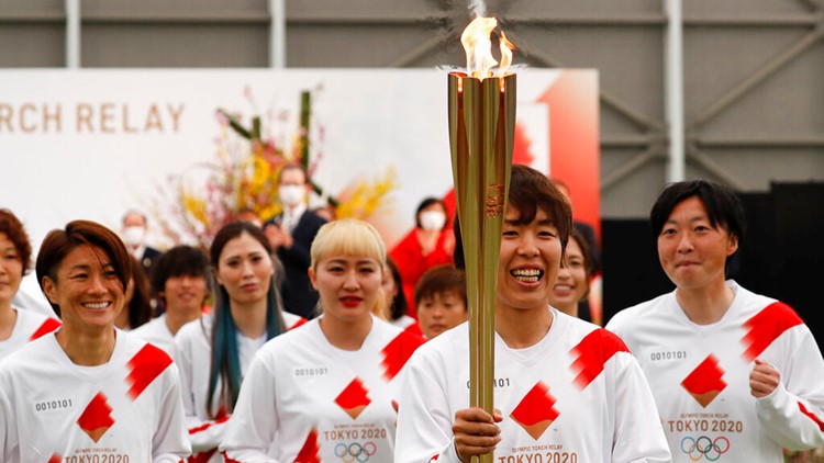 Tokyo Olympics torch relay begins; Games 121 days away Tokyo Olympics torch relay begins; Games 121 days away
