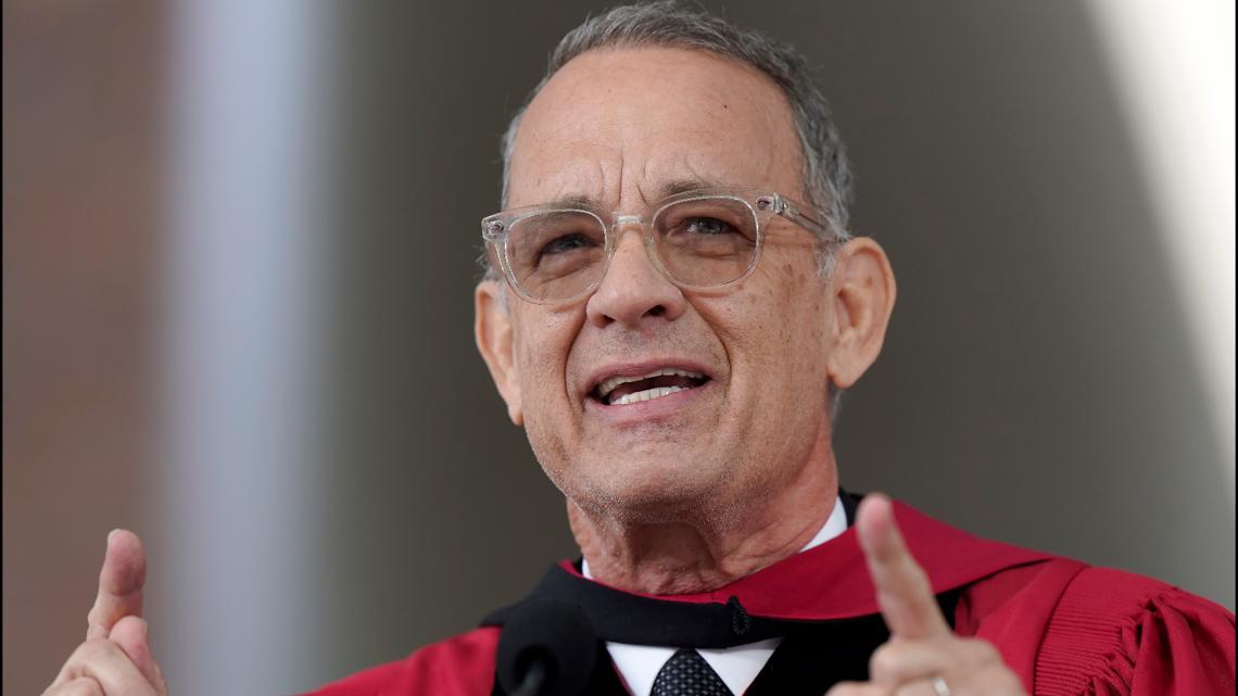 Tom Hanks delivers Harvard commencement address to graduates