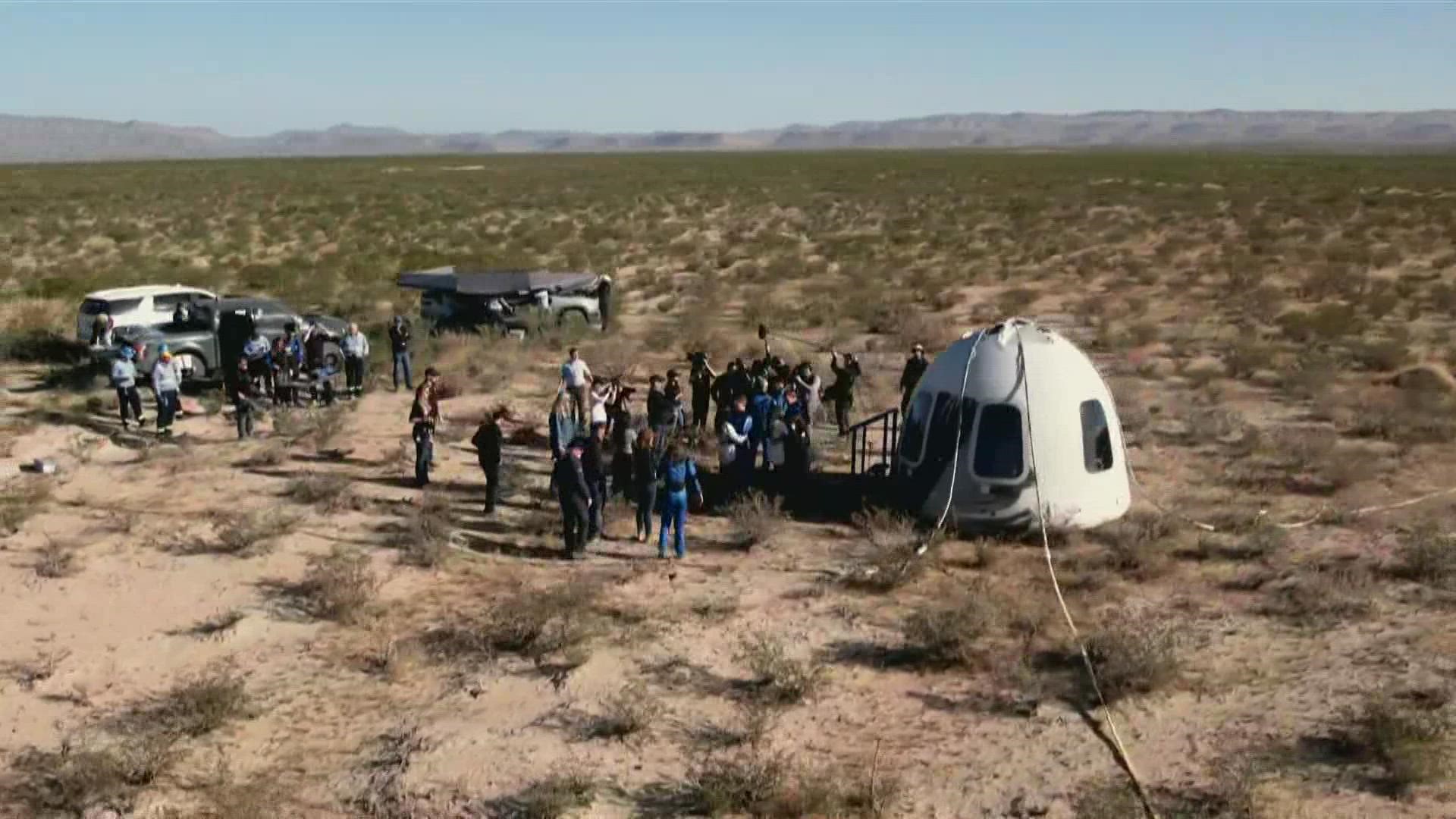 William Shatner and three others went to space Wednesday aboard Blue Origin's capsule. Jeff Bezos was there to each of them as they emerged.