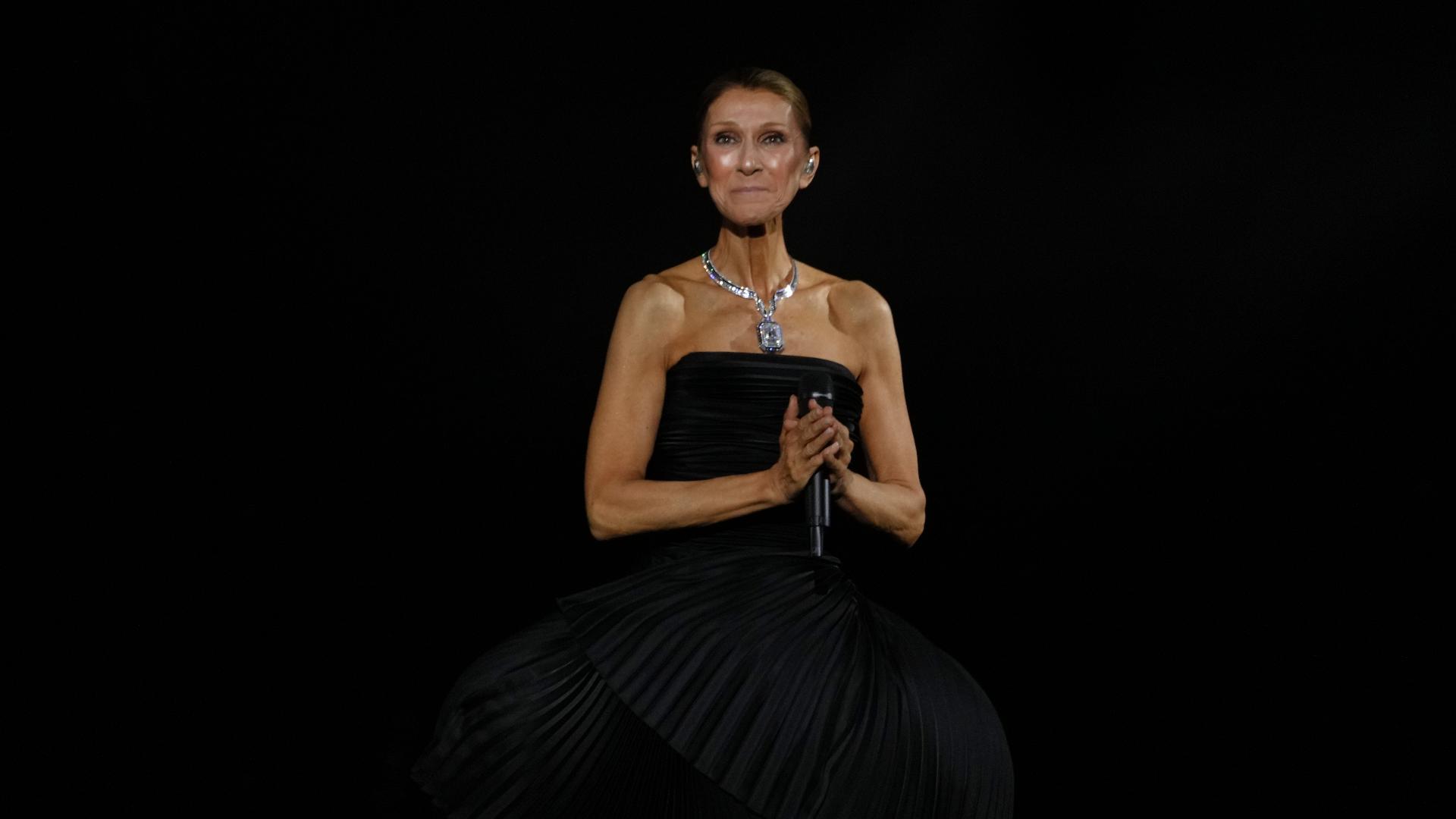 watching your black dress hit the floor Excitement builds as fans in Paris head to first Celine Dion concert since 2022 size-26w