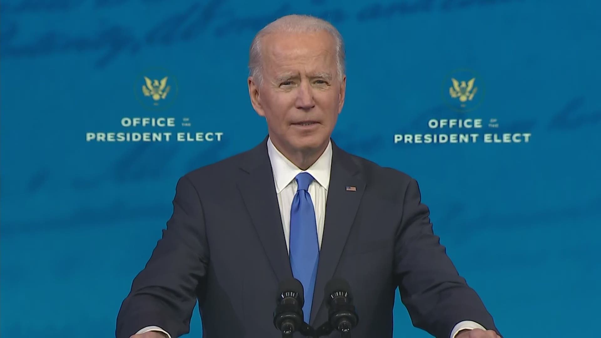President-elect Joe Biden thanked elections workers who endured threats and intimidation during the contested 2020 presidential election.