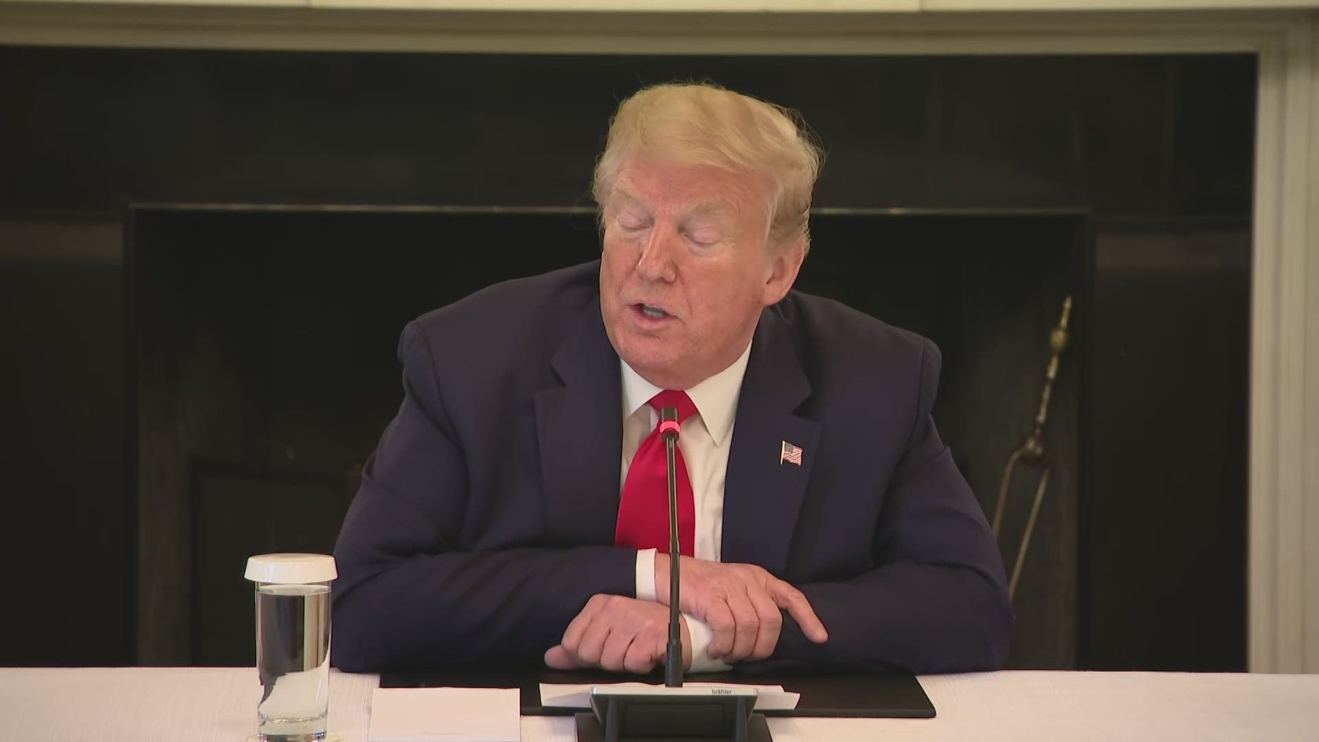 President Trump says he doesn't want people to 'get used to this' when speaking about business closures as well as federal aid to states with sanctuary cities.