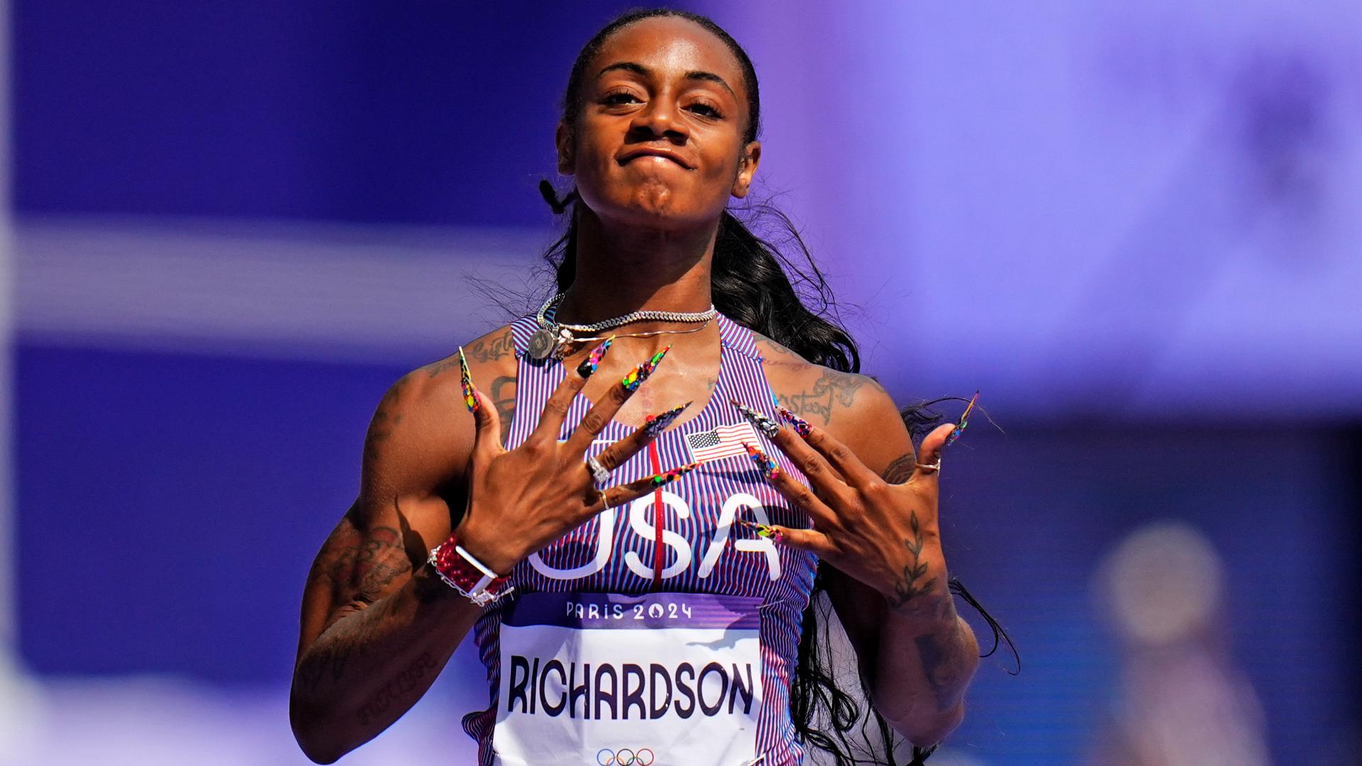 How did Sha'Carri Richardson do in her first Paris Olympics race