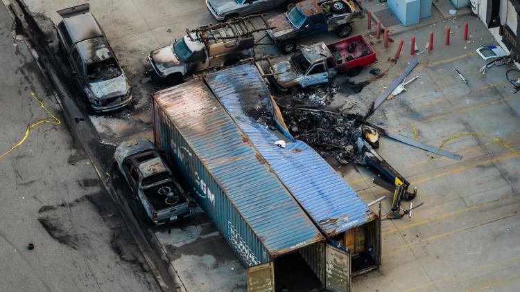 Driver arrested in bus collision that happened before news helicopter crash in Los Angeles
