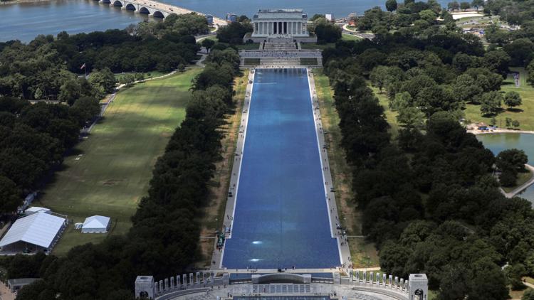 'I don't know what she was thinking' | Trump insists vandals damaged Reflecting Pool, blasts prosecutors for dropping cases