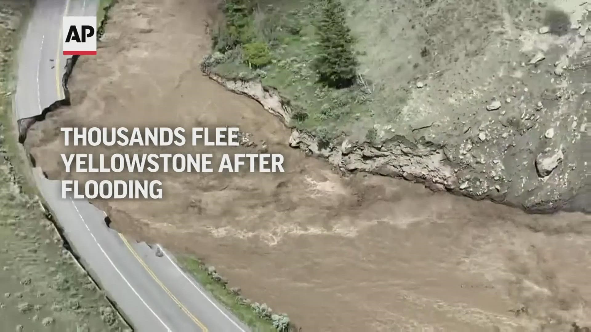 Yellowstone National Park officials say over 10,000 visitors had evacuated the park by Tuesday as it evaluates damage from massive flooding.