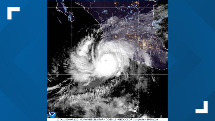 Simon strengthens into a Category 4 hurricane as it approaches Mexico's coast