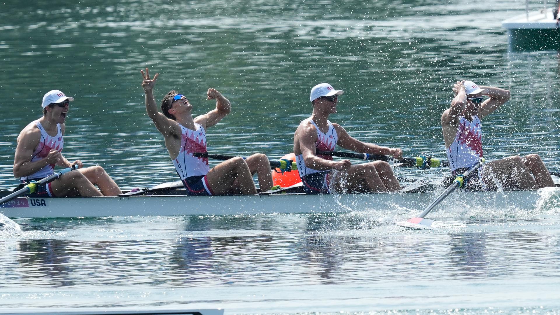 US rowing team wins gold in men's four, first time in 64 years