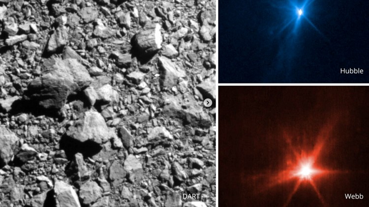 NASA telescopes capture stunning images of asteroid strike