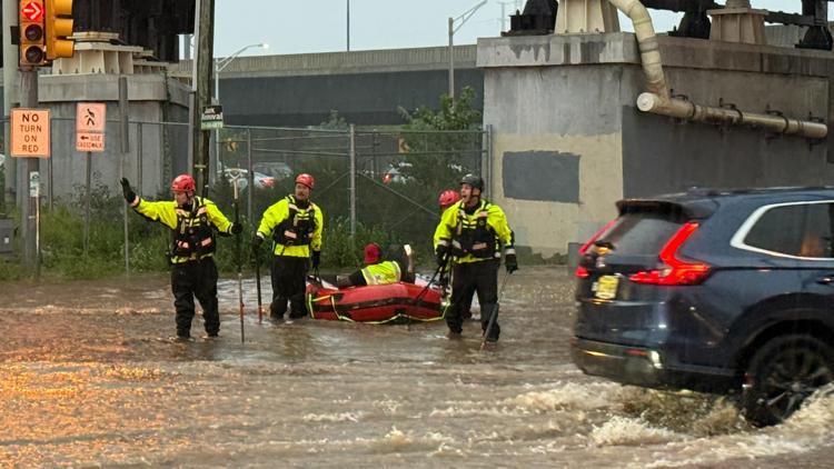 Storms and possible tornadoes pummel the Northeast US, flooding roads and damaging beaches
