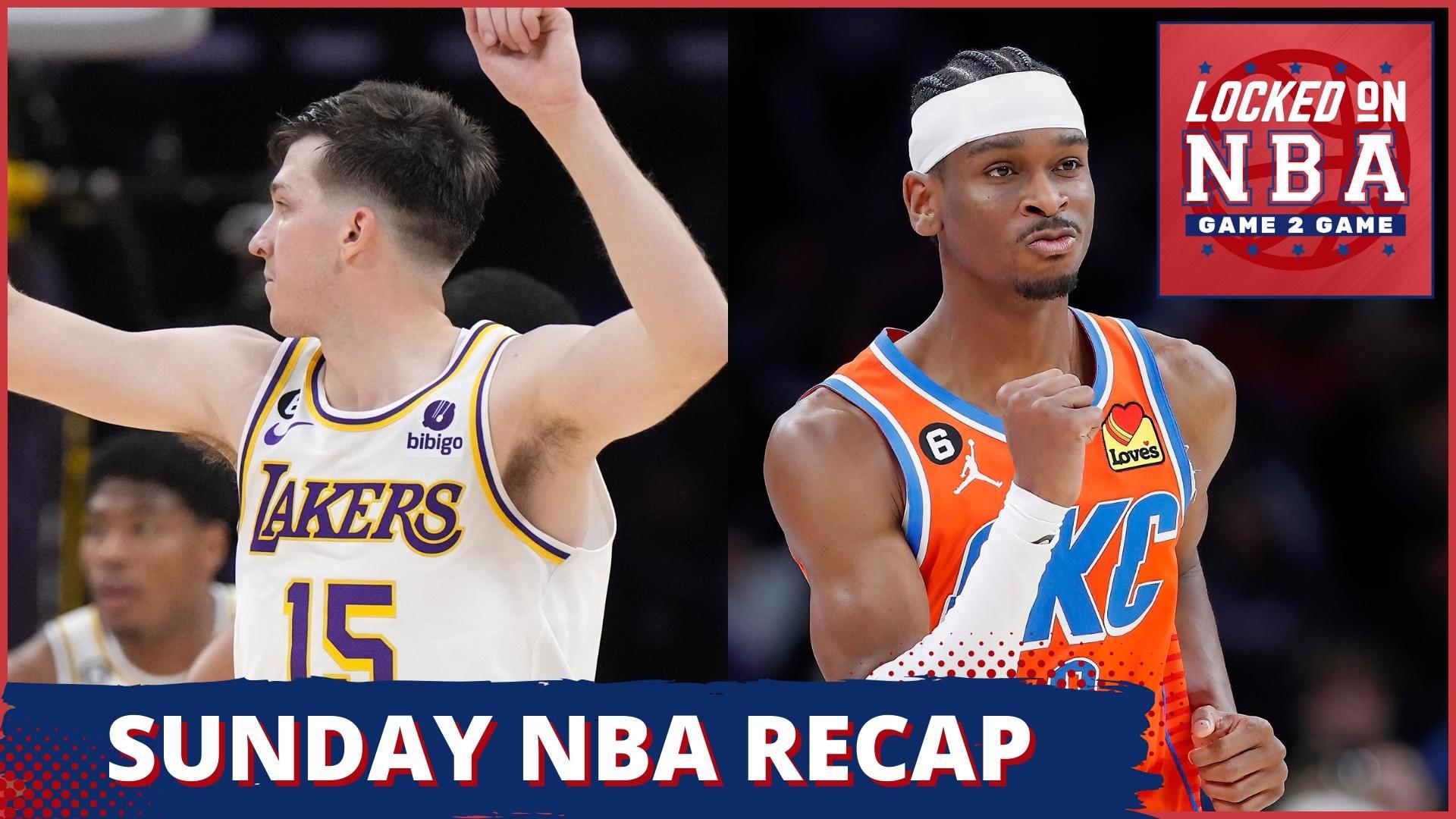 The latest in the NBA from the Thunder pulling off an upset against the Suns to the Lakers getting a much needed win.