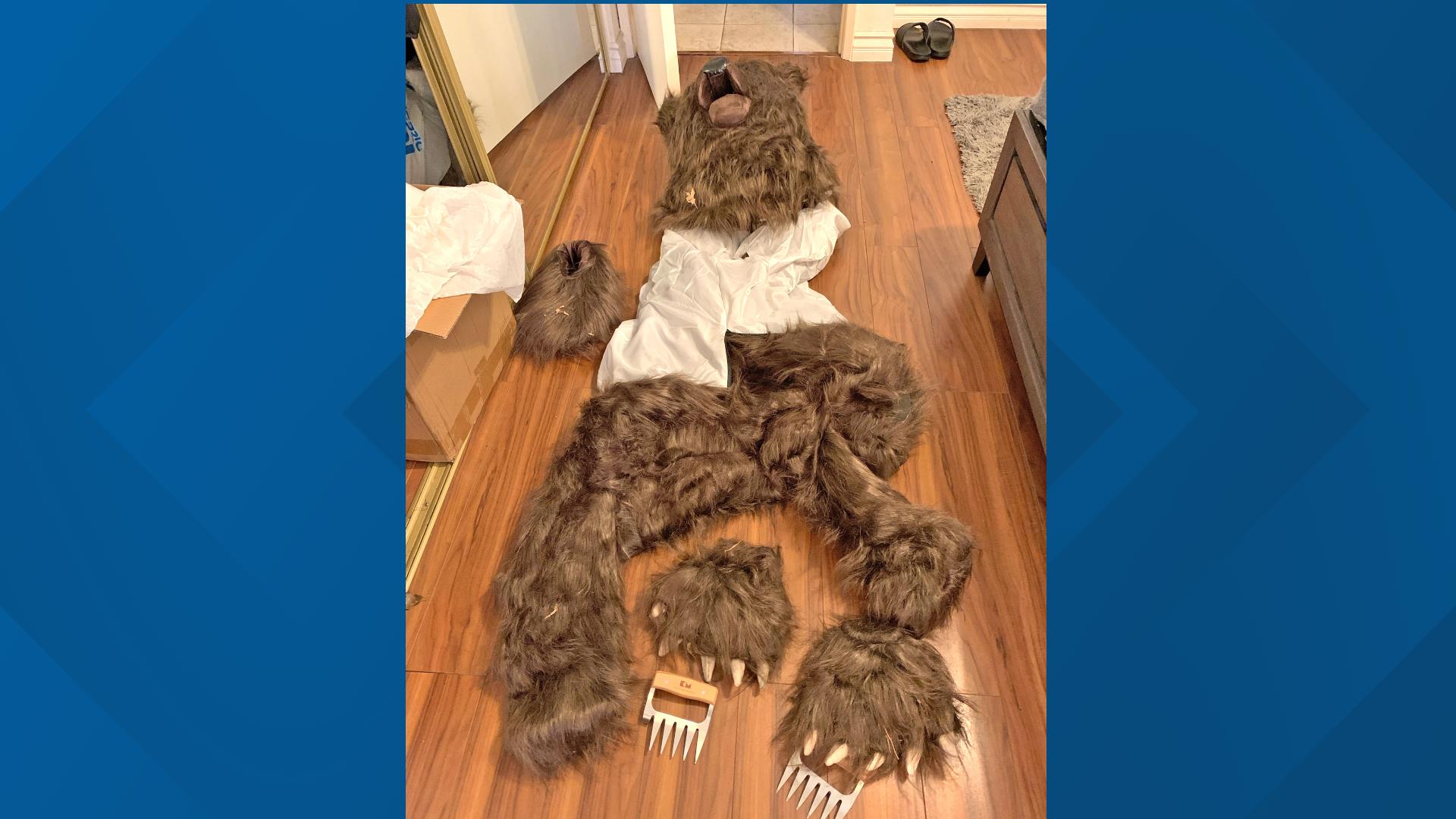 The California Insurance Department says a biologist reviewed the videos and confirmed it was "clearly a person in a bear suit."