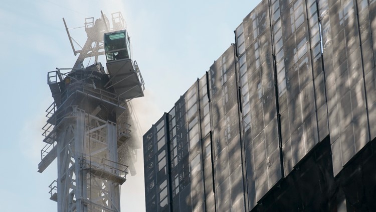 WATCH: New York City construction crane catches on fire before crashing to street