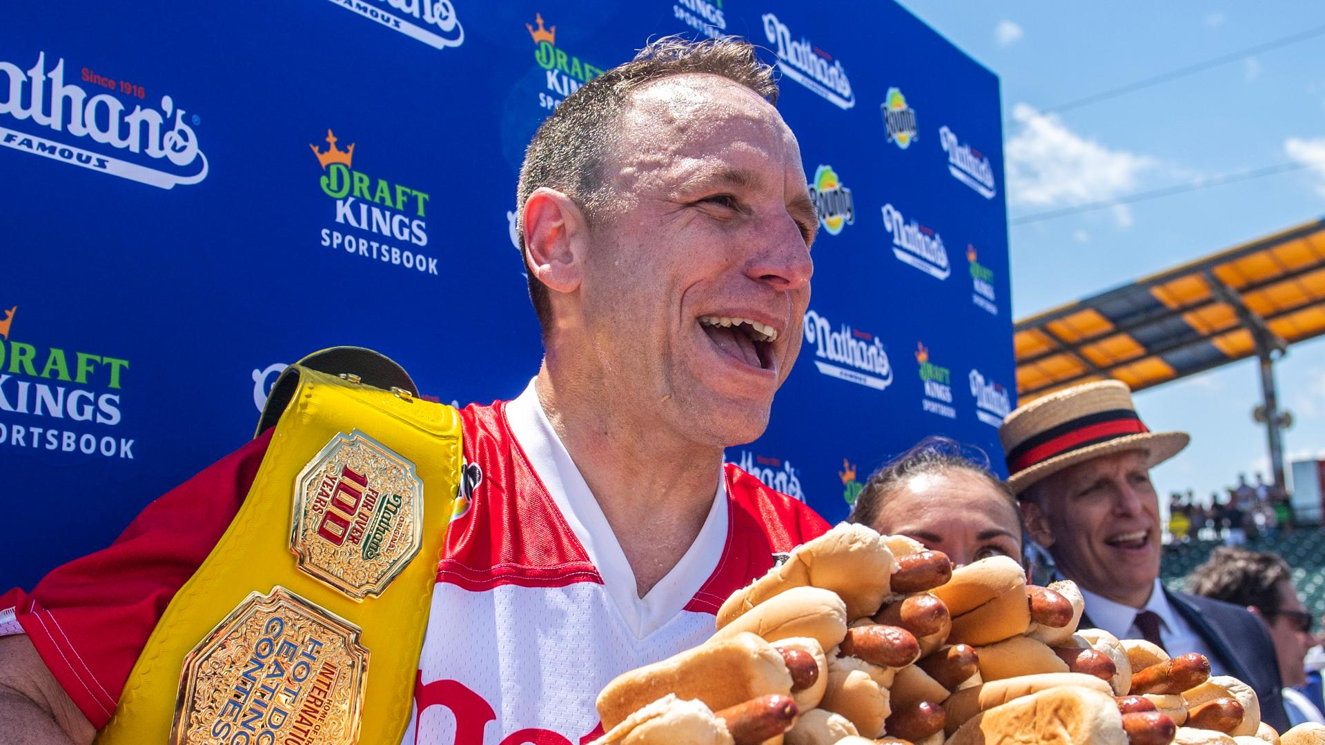 The competitive eating champion is set compete in Coney Island once again.