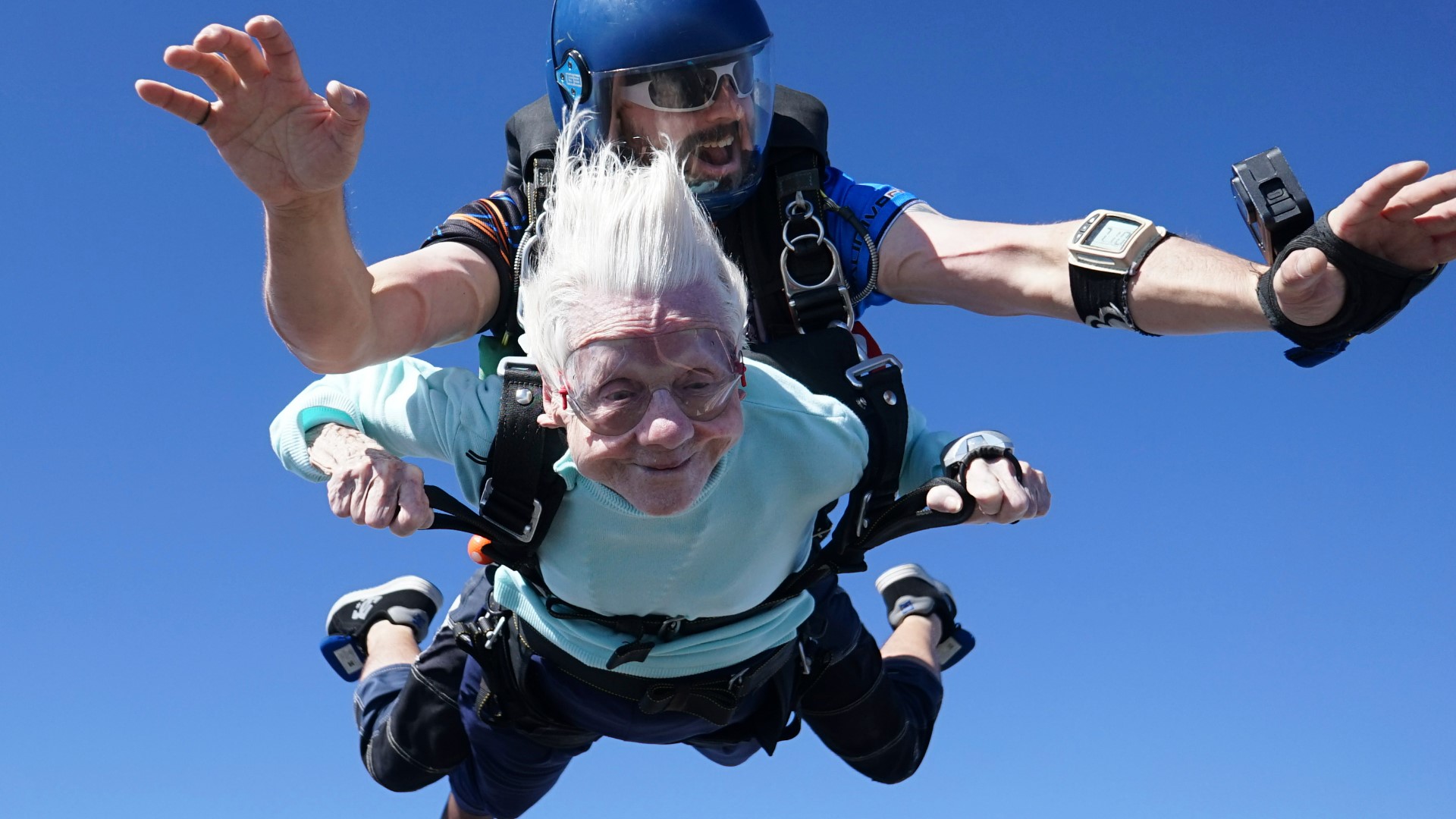 A 104-year-old Chicago woman is hoping to be certified as the oldest person to ever skydive after making a tandem jump from 13,500 feet in northern Illinois.