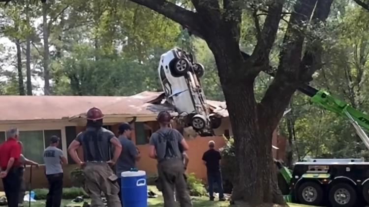 78-year-old man dies after SUV crashes onto roof of home in Georgia