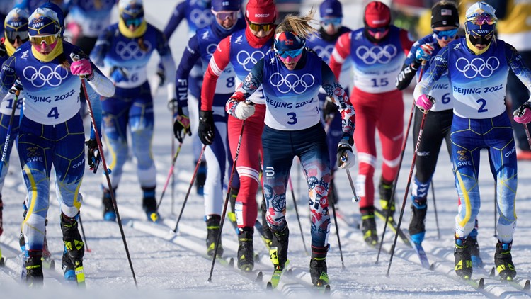 Diggins leads Team USA in women's cross-country skiathlon with eighth-place finish
