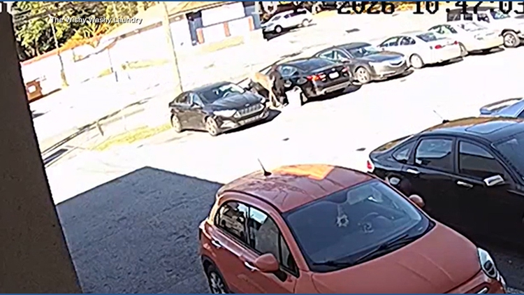 WATCH: Deer smashes into a woman leaving a North Carolina laundromat