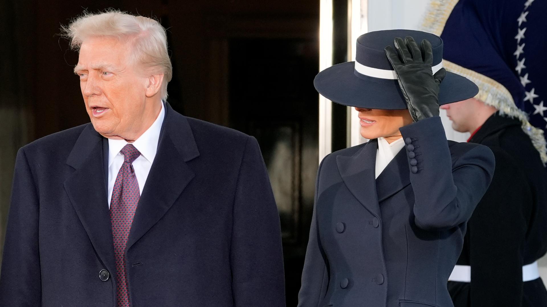 Who designed Melania Trump's outfit for Inauguration Day 2025?