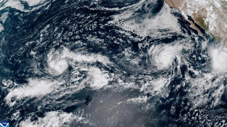 Powerful Hurricane Polo drenches Mexico's coast as Nolo takes aim at Hawaii
