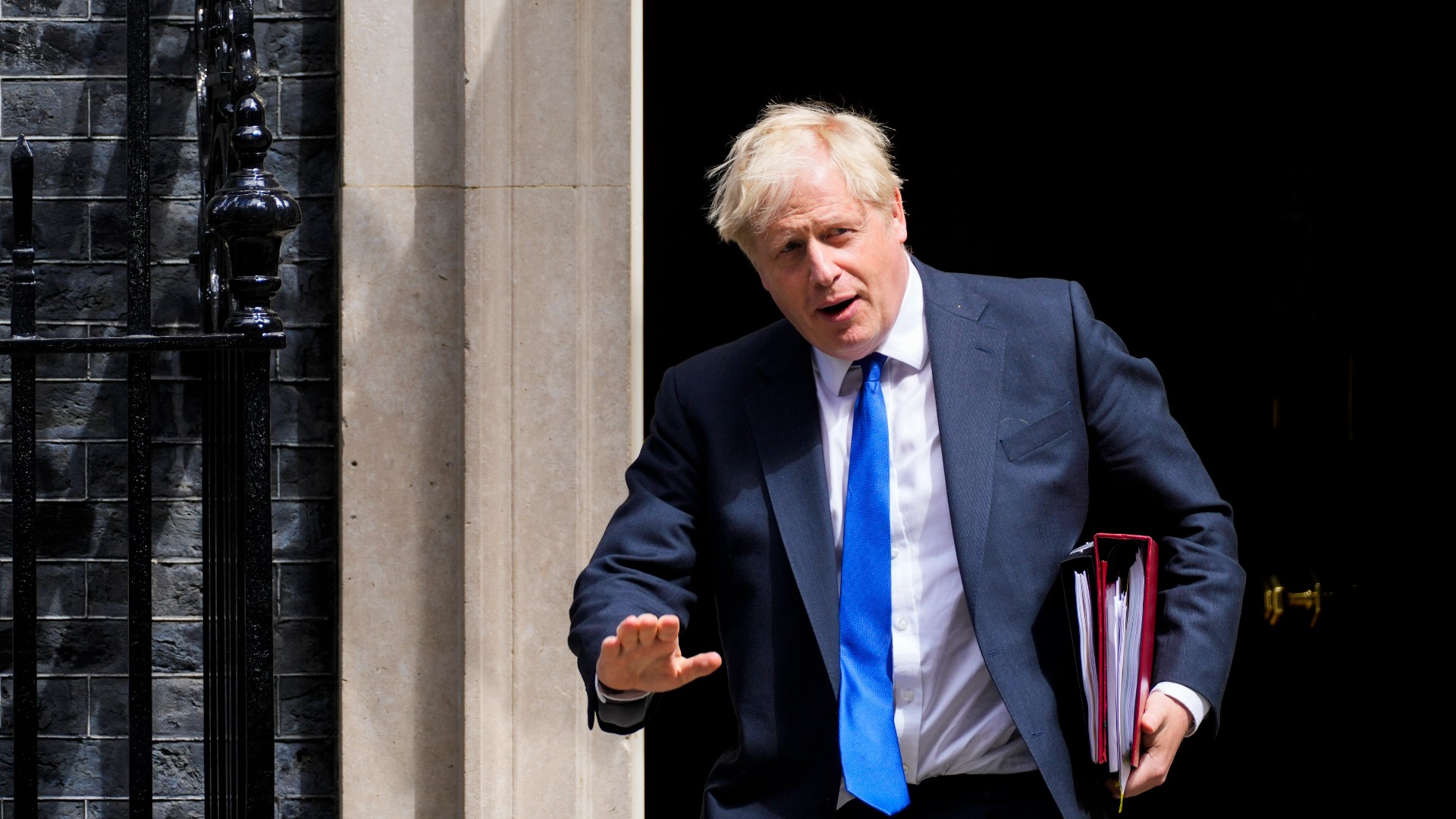 It was not immediately clear whether Johnson will stay in office while the Conservative Party chooses a new leader, who will replace him as Prime Minister.