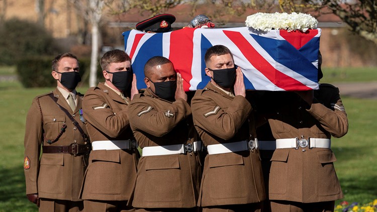 WWII plane flyover honors Captain Tom Moore at funeral