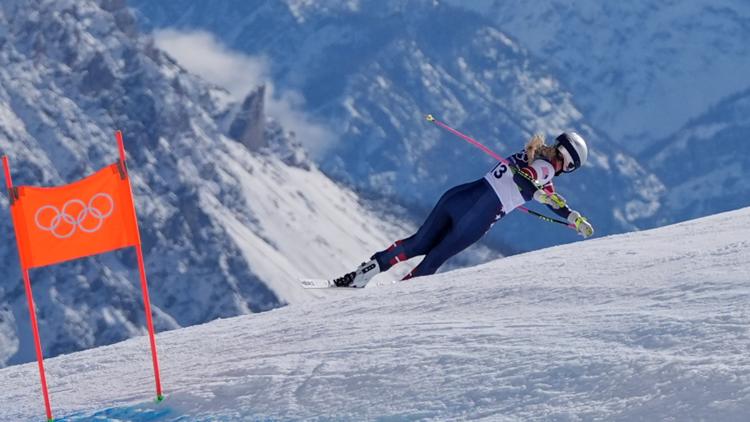 Lindsey Vonn crashes early in Olympic downhill as she competes on torn ACL at age 41