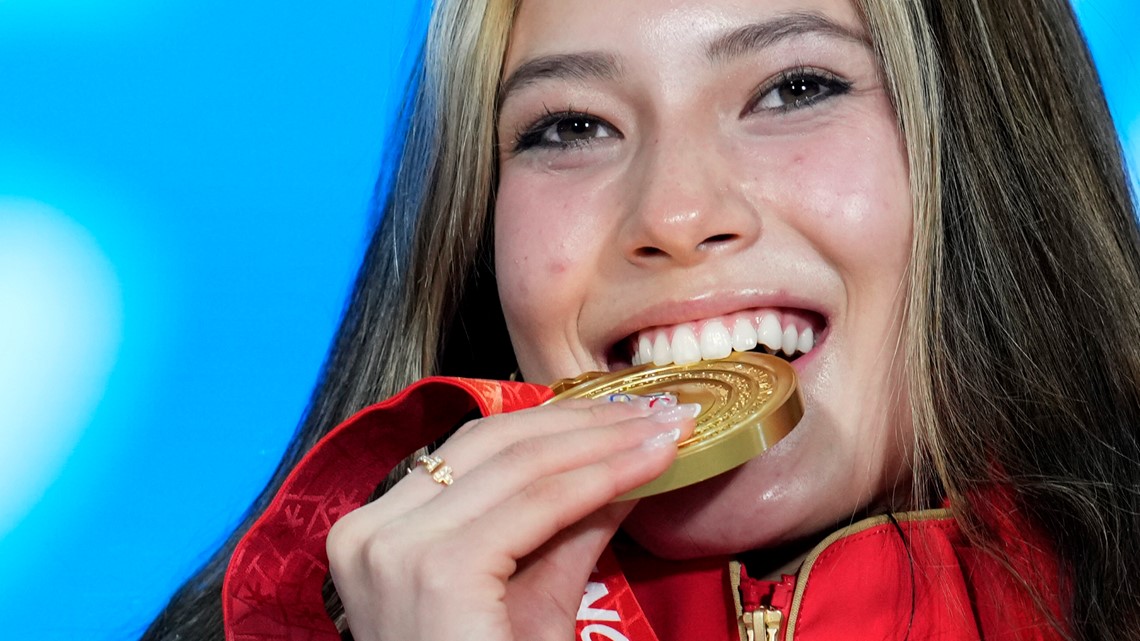 US-born Chinese skier Eileen Gu wins Olympic gold as Japanese star