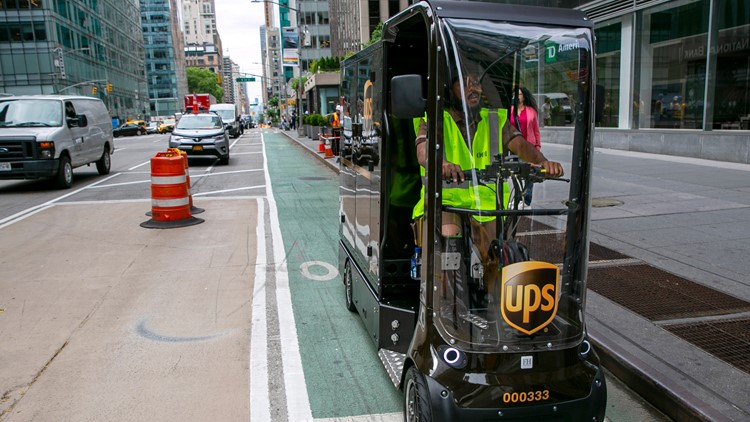UPS tests 'funny looking' battery-powered cycles on busy NYC streets