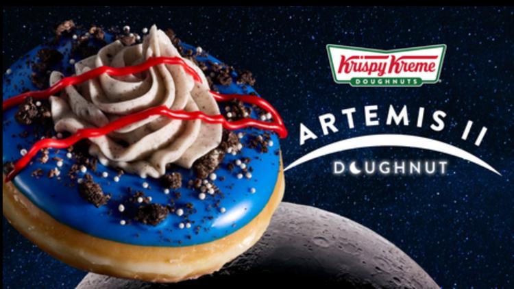 Krispy Kreme launches space-themed doughnut to celebrate Artemis II moon mission