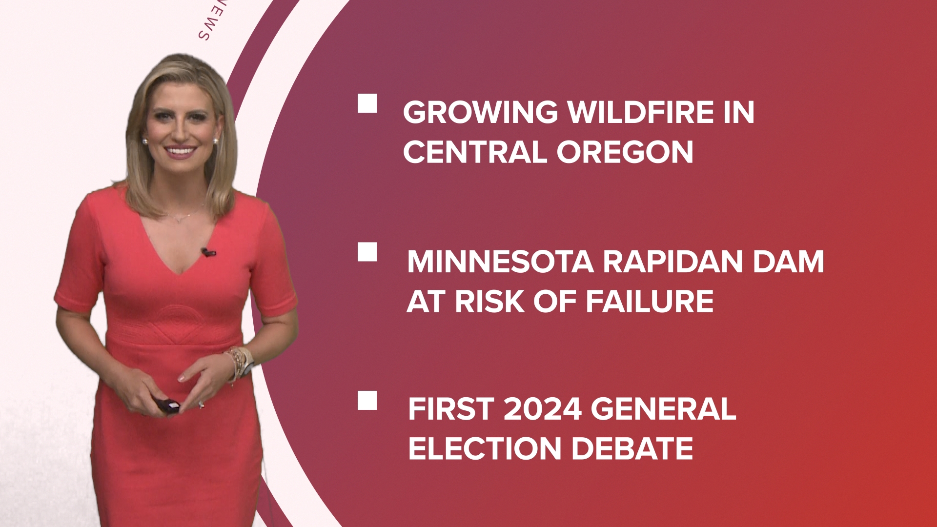 A look at what is happening in the news from a growing wildfire in Oregon to a Minnesota dam at risk of failure and trouble for student loan debt relief plan.