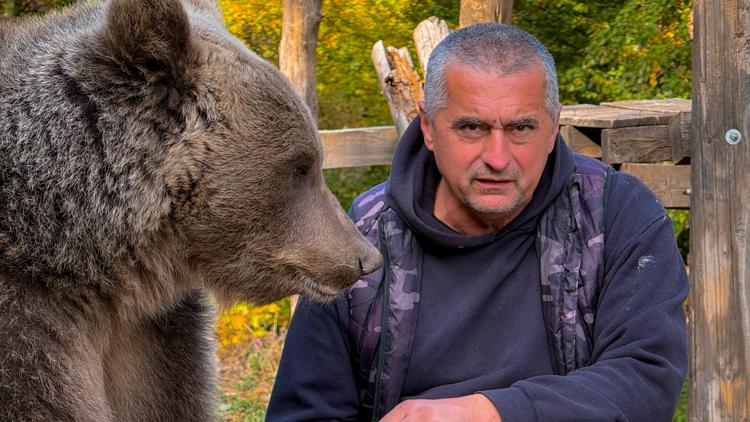 A Bosnian man rescued an abandoned bear cub. Now they're inseparable
