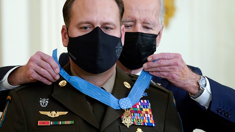 President Biden presents Medal of Honor to three US soldiers President Biden presents Medal of Honor to three US soldiers