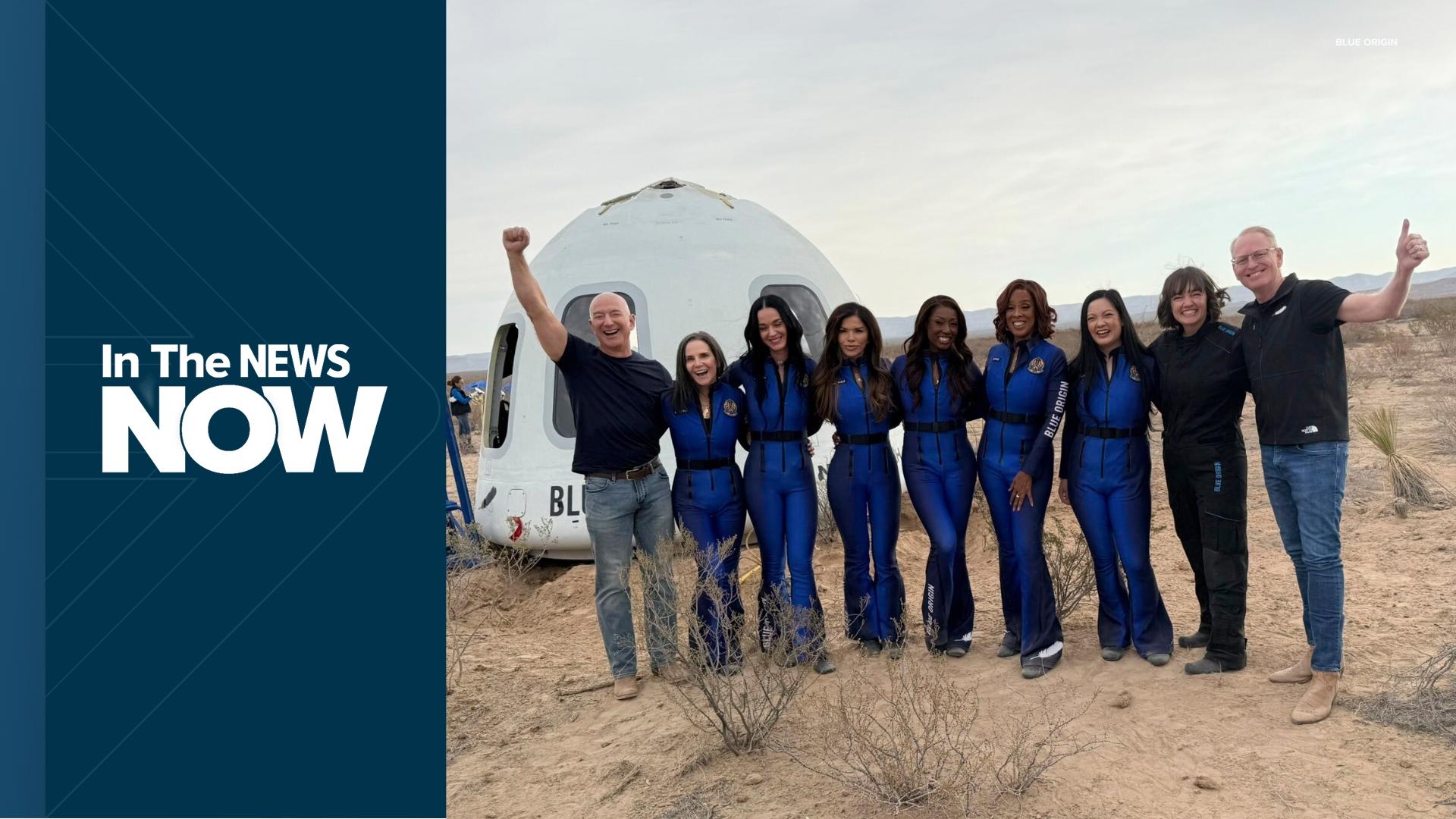 Blue Origin launches an all-female celebrity crew | In The News Now ...