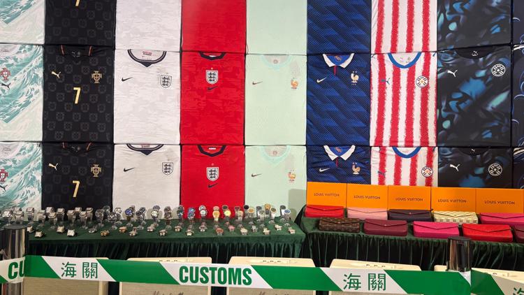 Hours before World Cup starts, Hong Kong customs announces seizure of $20m in fake merch bound for North America