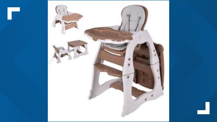 Convertible high chairs recalled over risk of fall, entrapment