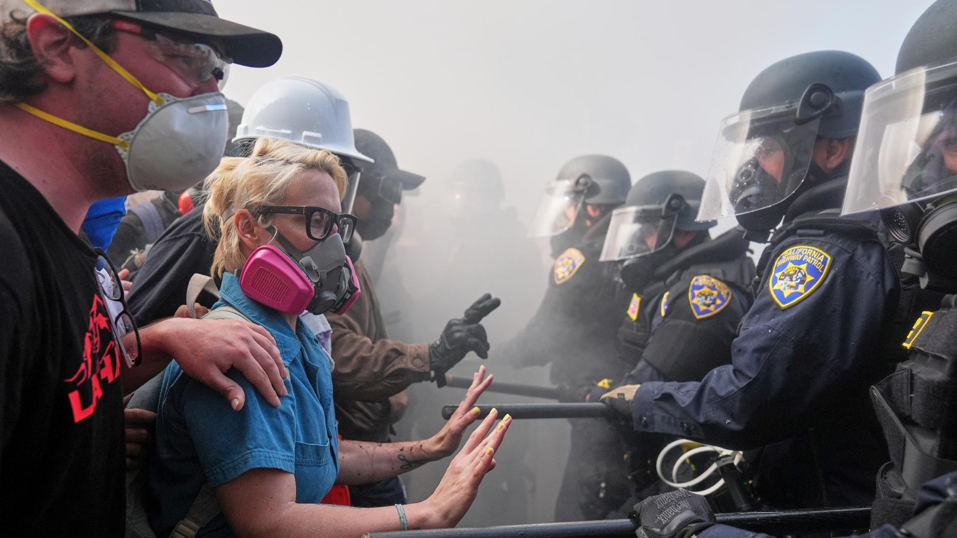 Newsom called Trump’s deployment of the National Guard to Los Angeles “an illegal act, an immoral act, an unconstitutional act.”