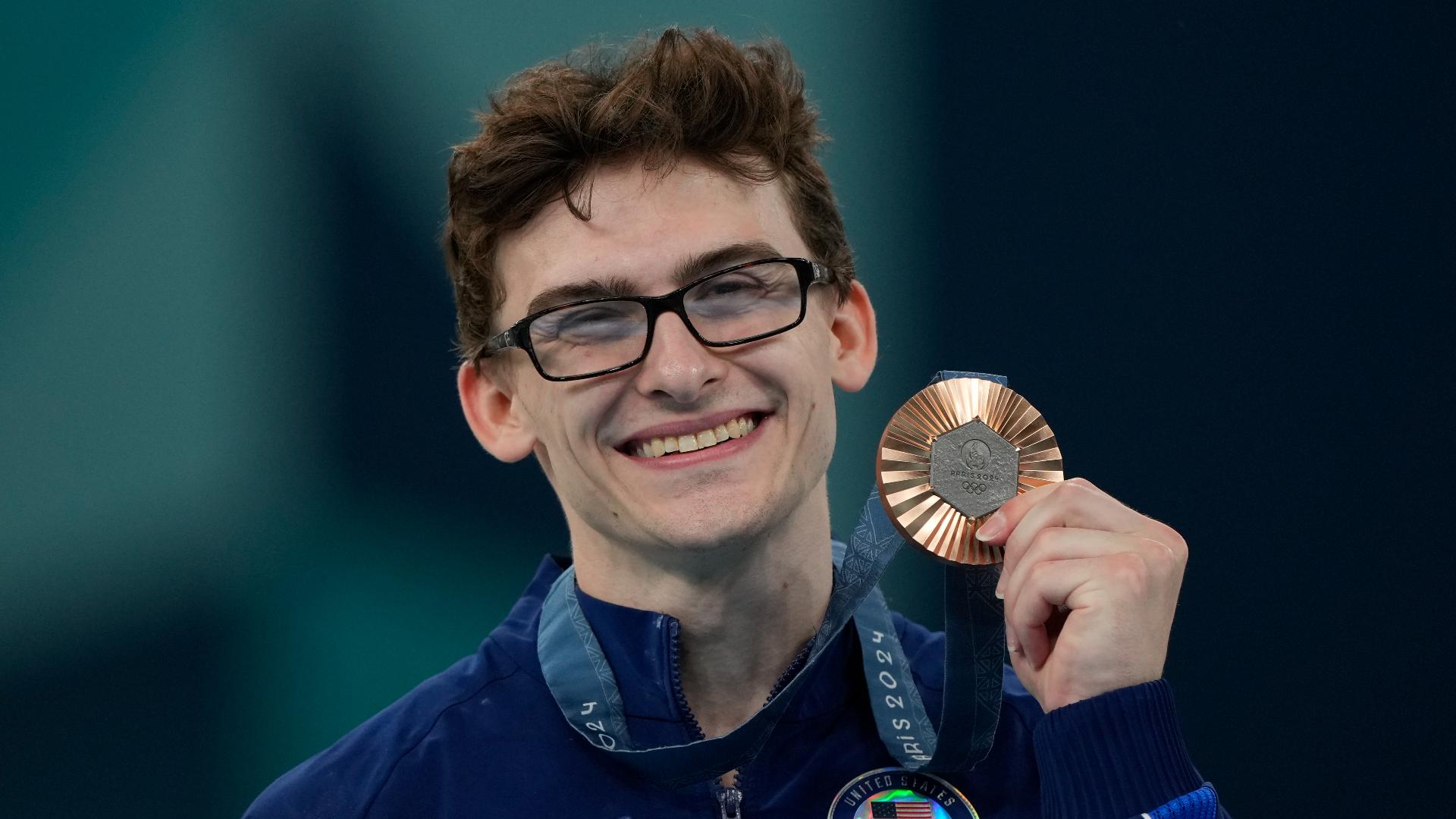 The 25-year-old gymnast picked up two bronze medals in Paris and became a viral star, in part thanks to his preparation and his glasses.