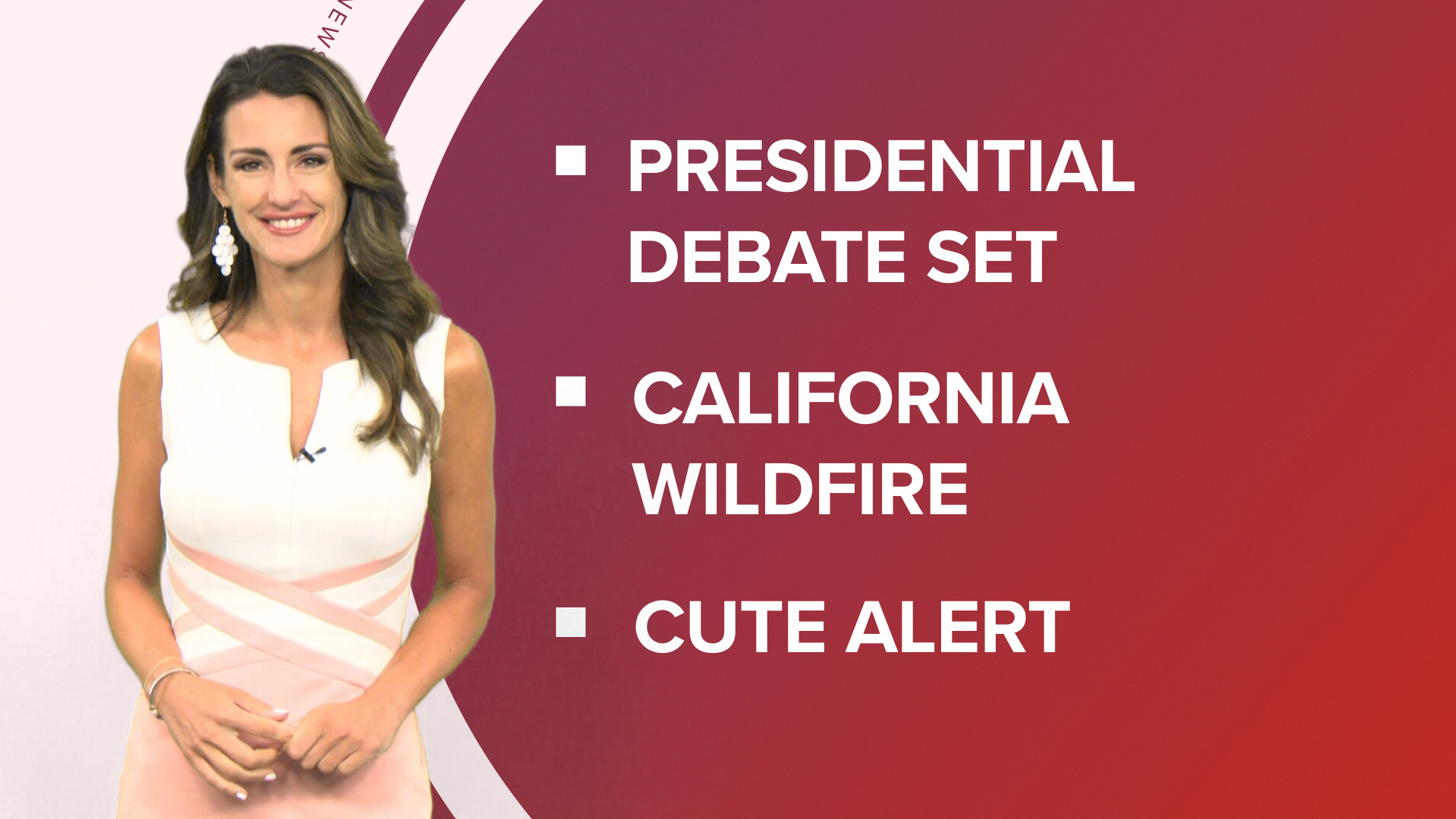 A look at what is happening in the news from a date for the next presidential debate, to the Crozier Fire in California, and Giant pandas make their zoo debut.