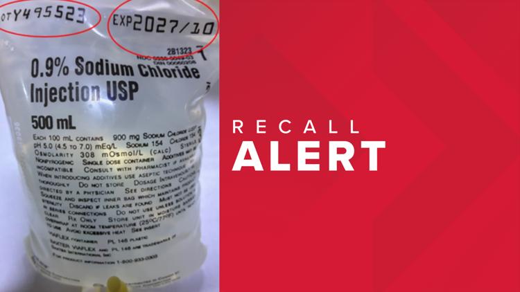 Saline bags recalled in 14 states due to potential fiberglass contamination
